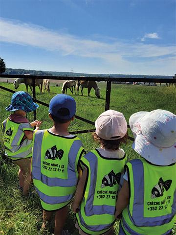 creche-nemo-et-cie-luxembourg-alzingen-sortie-exterieur-chevaux